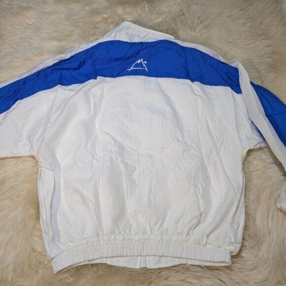 Vintage Nike White Label Branded Windbreaker Blue and White Men Size Medium - Picture 1 of 13